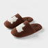 Cozy Fleece Puppy Patch Slippers
