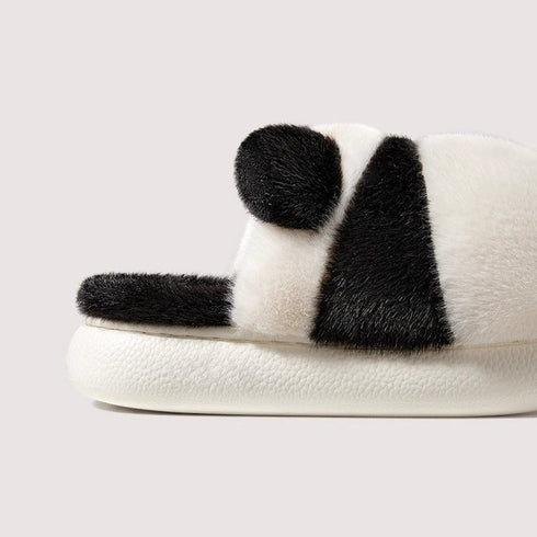 Giant Panda Furry Indoor Slippers