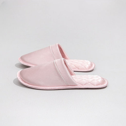 Sleek Piped Closed-Toe Slippers