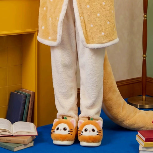 Fruit Kitty Plush House Slippers