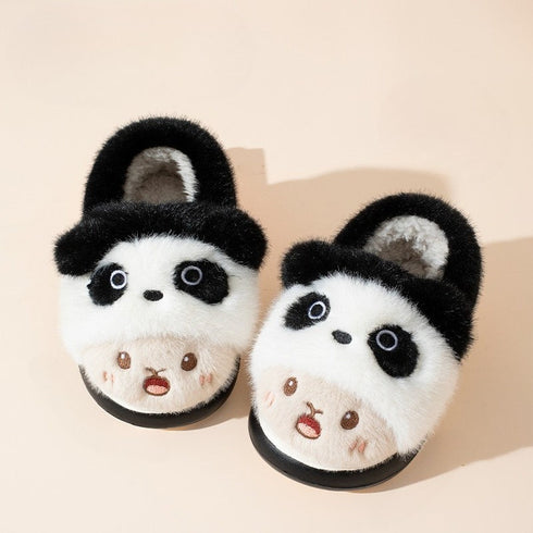 Fuzzy Cartoon Character Toddler Slippers