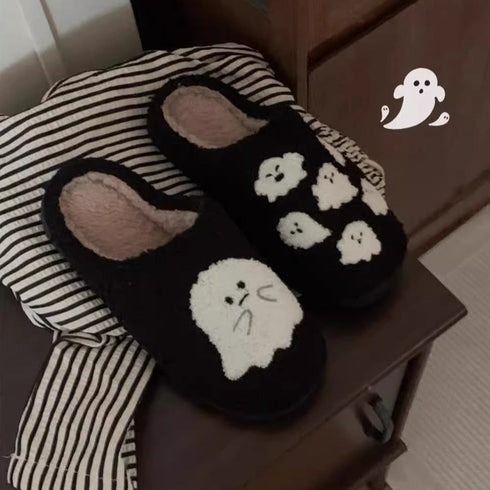 Mini Ghost Fuzzy Slippers