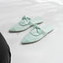Chic Mesh Bow Pointed Mules