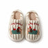Embroidered Striped Puppy Plush Slippers