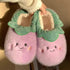 Smiley Eggplant Slippers