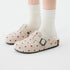 Polka Dot Fuzzy Buckle Clogs