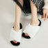 Two-Tone Plush Lounge Slippers