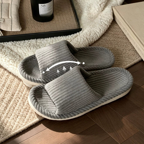 Cloudy Ribbed Arch Support Slides