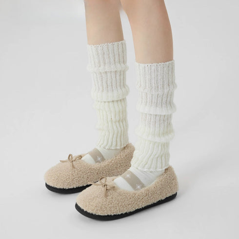 Fleece Ballet Mary Jane Slippers