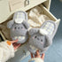 Chef Koala Plaid Fluffy Slippers