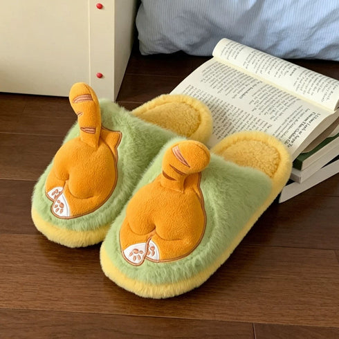 Wagging Tail Cat Bedroom Slippers