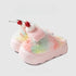 Cherry Topped Fuzzy Cake Slippers