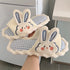 Ruffled Gingham Bunny Slippers
