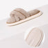 Plush Cross Band Fuzzy Slippers
