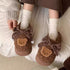 Teddy Bow Sherpa House Slippers
