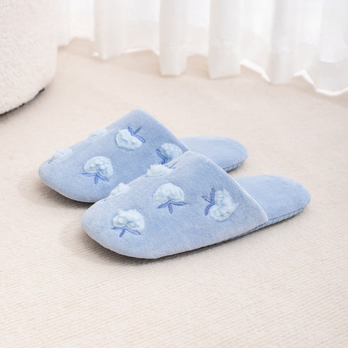 Tufted Fruit Decor Plush Slippers