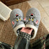 Cartoon Cat Mouse Plaid Slippers