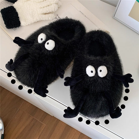Googly Eyes Fuzzy Monster Slippers
