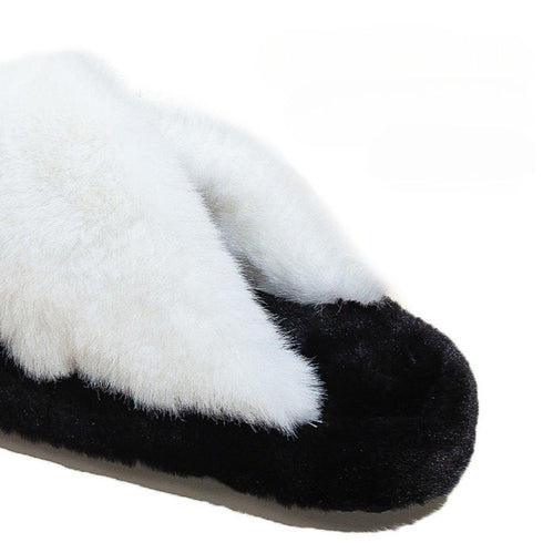 Crisscross Cloud Plush Platform Slippers