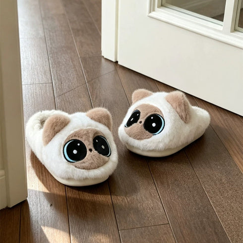 Big Eye Siamese Cat Slippers