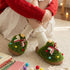 Christmas Tree Bowknot Plush Slippers