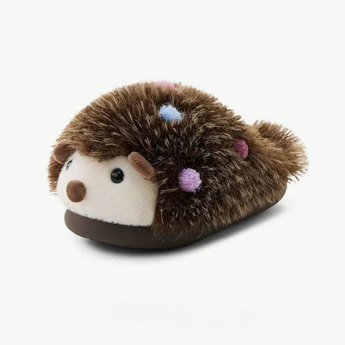 Whimsical Hedgehog Plush House Slippers