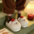 Apple Bear Plush House Slippers