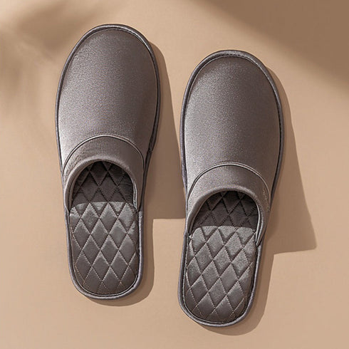 Sleek Piped Closed-Toe Slippers