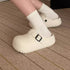 Chunky Buckle Strap Platform Clogs