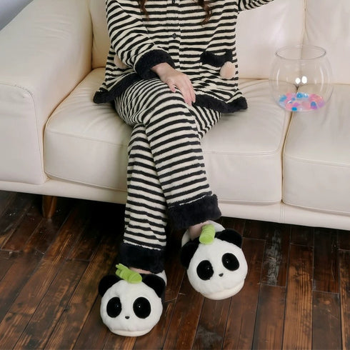 Bamboo Sprout Panda Plush Slippers