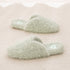 Fuzzy Heart-Patch Home Slippers