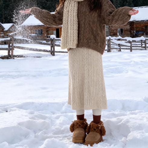 Teddy Pup Platform Boots