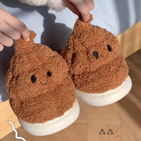 Hilarious Poop Emoji Plush Slippers
