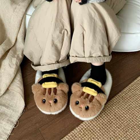 Sushi Cat Plush Indoor Slippers