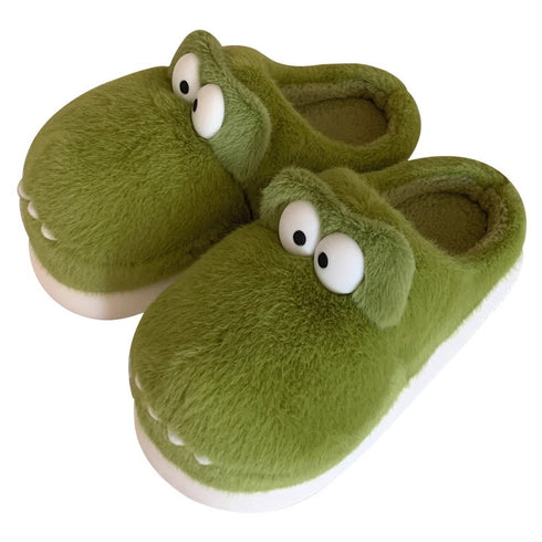 Gator Snout Plush Slippers