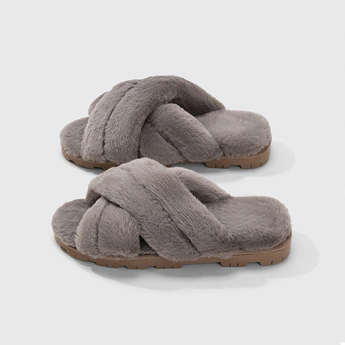 Crisscross Plush Cloud Slippers