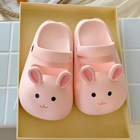 Playful Bunny Ear Chunky Clogs