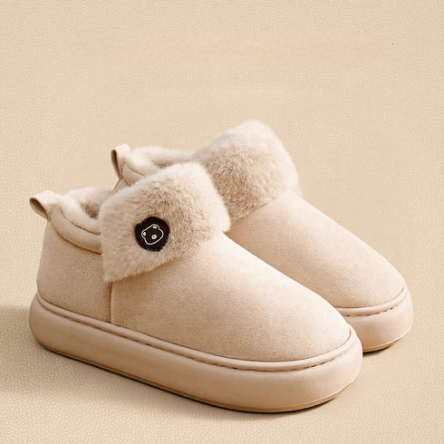 Chunky Sole Furry Bear Boots
