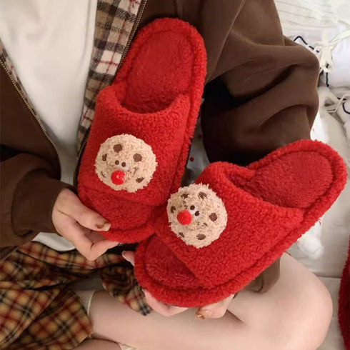 Cookie Nose Fuzzy Home Slippers