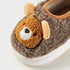Fuzzy Bear Face Kids Slippers