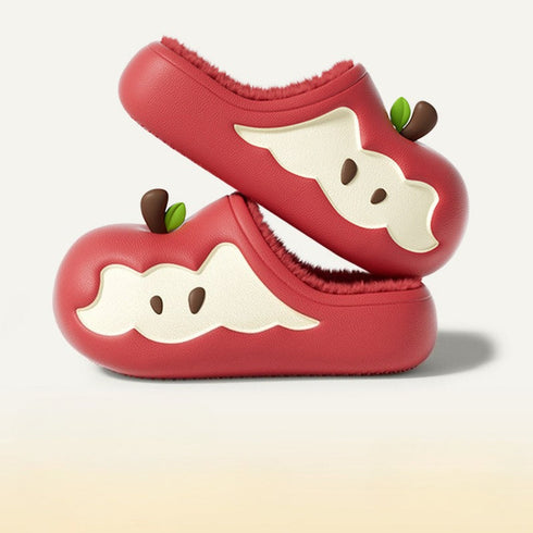 Apple Core Plush Clogs