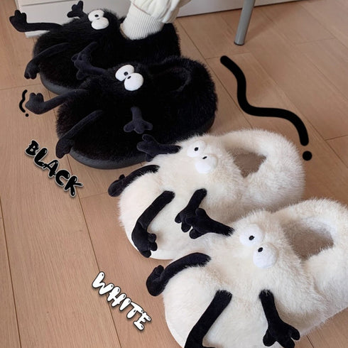 Googly Eyes Fuzzy Monster Slippers