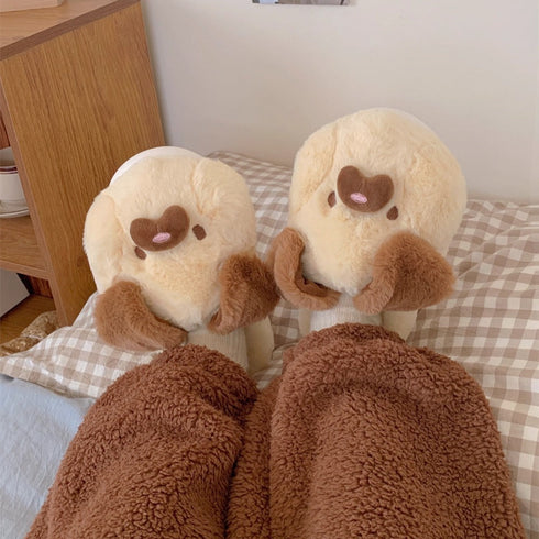 Floppy Ear Puppy Plush Slippers
