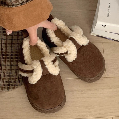 Snug Wrap-Band Fleece Slippers