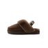 Plush Suede Slingback Platform Slippers
