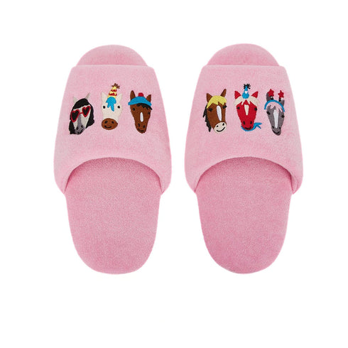 Embroidered Party Horse House Slides
