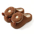 Fuzzy Sprinkled Donut Platform Slippers