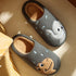 Embroidered Animal Fleece Indoor Slippers