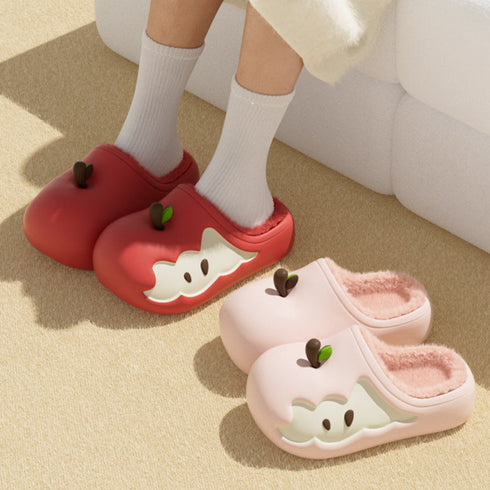 Apple Core Plush Clogs