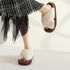 Crisscross Cloud Plush Platform Slippers